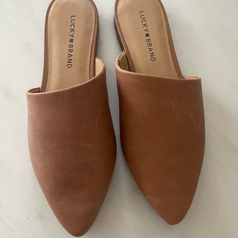 Lucky Brand Women's Brown Mules